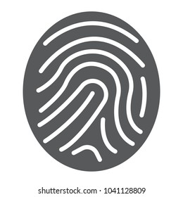 Finger print glyph icon, development and business, branding sign vector graphics, a solid pattern on a white background, eps 10.
