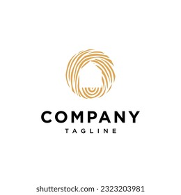 Finger Print House logo icon vector template.eps