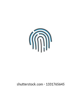 Finger print icon design. Essential icon vector illustration design