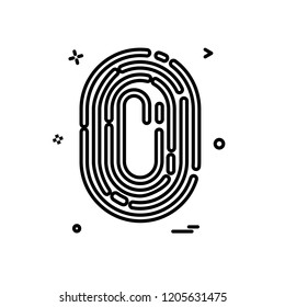 Finger print icon design vector