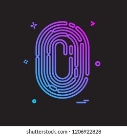Finger print icon design vector