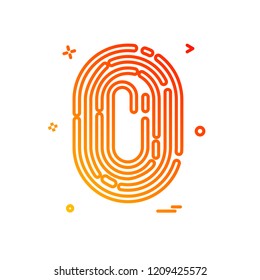 Finger print icon design vector