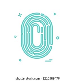 Finger print icon design vector