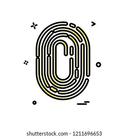 Finger print icon design vector