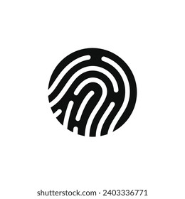 Finger print icon isolated on white background