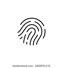 Finger print icon isolated on white background