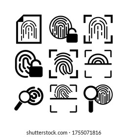 finger print  icon or logo isolated sign symbol vector illustration - Collection of high quality black style vector icons
