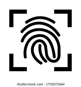 finger print  icon or logo isolated sign symbol vector illustration - high quality black style vector icons

