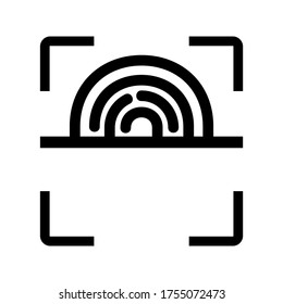 finger print  icon or logo isolated sign symbol vector illustration - high quality black style vector icons
