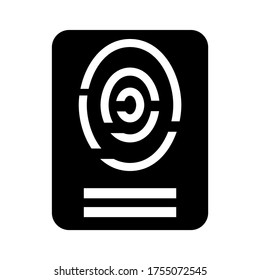 icono de impresión de dedo o logotipo símbolo de signo aislado ilustración vectorial - iconos vectoriales de estilo negro de alta calidad
