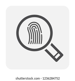 Finger print icon on white.