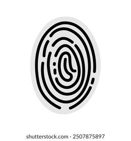 Finger print icon on white background. Eps 10.