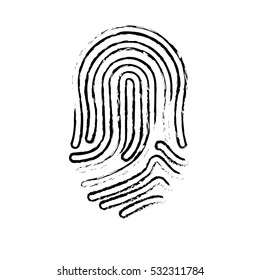 finger print icon over white background. vector illustration
