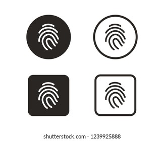 Finger Print Icon Sign Symbol