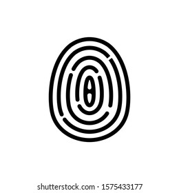 Finger Print Icon In Trendy Flat Style Isolated On White Background. Symbol For Your Web Site Design, Logo, App, UI. Vector Illustration, EPS