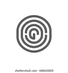 Finger Print Icon In Trendy Flat Style Isolated On White Background. Symbol For Your Web Site Design, Logo, App, UI. Vector Illustration, EPS