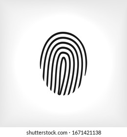 Finger Print Icon. Universal Interface Element, Sign and Symbol - Vector.