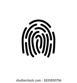 finger print icon vector design trendy