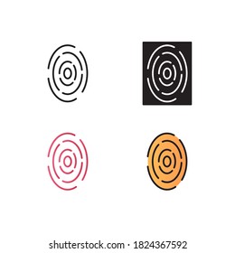 vector de icono de impresión de dedo con un diseño de estilo diferente. aislado con fondo blanco