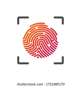 Finger Print Icon In Vector File 