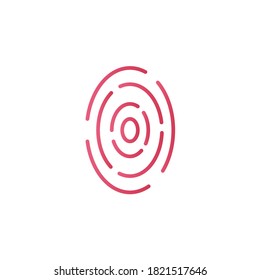 finger print icon vector flat design. isolated on white background