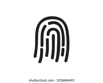 Finger Print Icon. Finger Print Vector Illustration. 