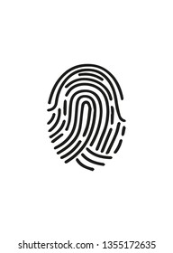 Finger Print Icon Vector Logo Template