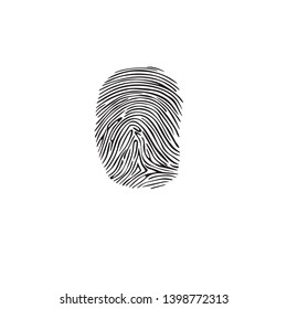 Finger Print Icon Vector Logo Template