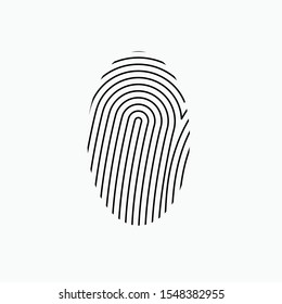 Finger Print Icon - Vector Sign and Symbol for Design, Presentation, Website or Apps Elements. 