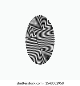 Finger Print Icon - Vector Sign and Symbol for Design, Presentation, Website or Apps Elements. 