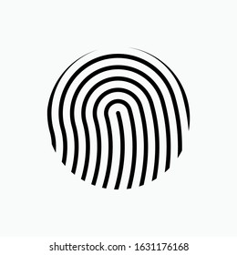 Finger Print Icon - Vector Sign and Symbol for Design, Presentation, Website or Apps Elements.