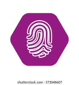 finger print isolated icon vector illustration design