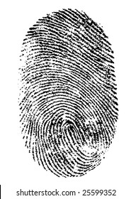 Finger print isolated on white background Vector