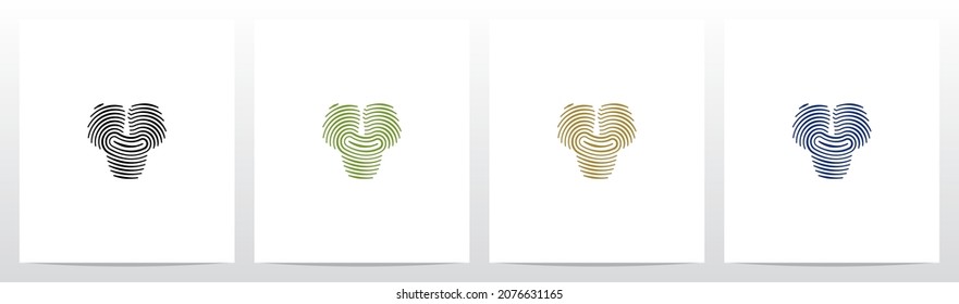 Finger Print Letter Logo Design Y