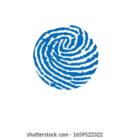 finger print logo vector modern template