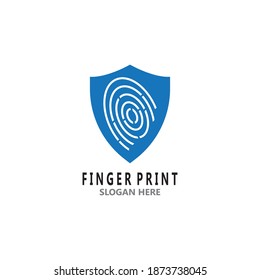 Finger print logo vector template