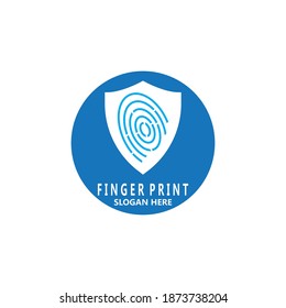 Finger print logo vector template