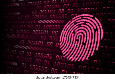 Finger print network cyber security background.