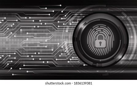 Fondo de ciberseguridad de la red de impresión de dedos.