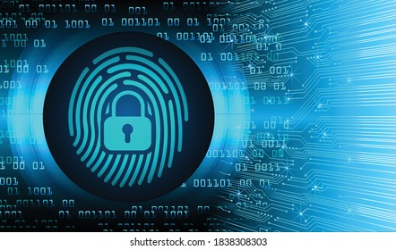 Fingerabdruck-Netzwerk Cyber-Sicherheitshintergrund.