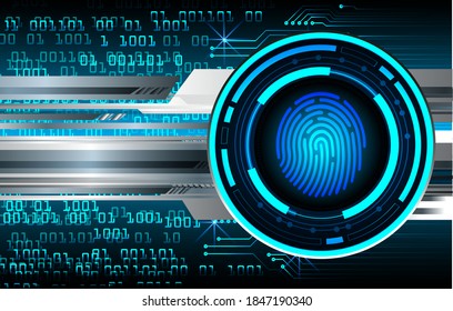 Fondo de ciberseguridad de la red de impresión de dedos.