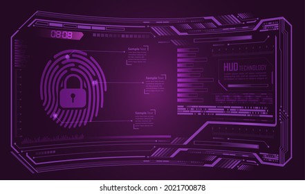 Finger print network cyber security background.