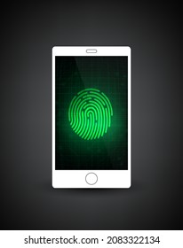 Fingerabdruck-Netzwerk Cyber-Sicherheitshintergrund.