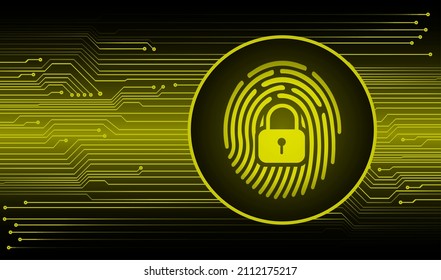 Finger print network cyber security background.
