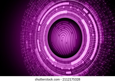 Finger print network cyber security background.