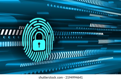 Fondo de ciberseguridad de la red de impresión de dedos.