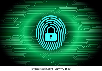 Finger print network cyber security background.