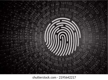Fingerabdruck-Netzwerk Cyber-Sicherheitshintergrund.