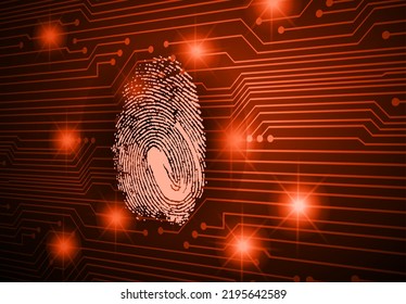 Fondo de ciberseguridad de la red de impresión de dedos.
