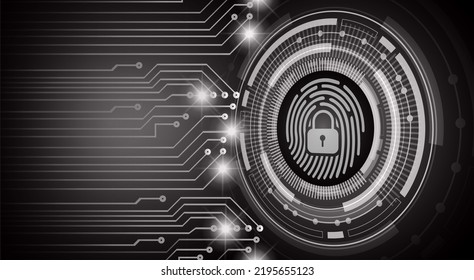 Finger print network cyber security background.